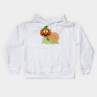 Snail Halloween Pumpkin Kids Hoodie